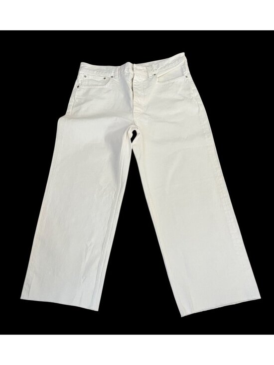 Madewell Denim - Madewell Low-Slung Baggy Crop Jeans Womens Size 28 White 100% Cotton Fair Trade
